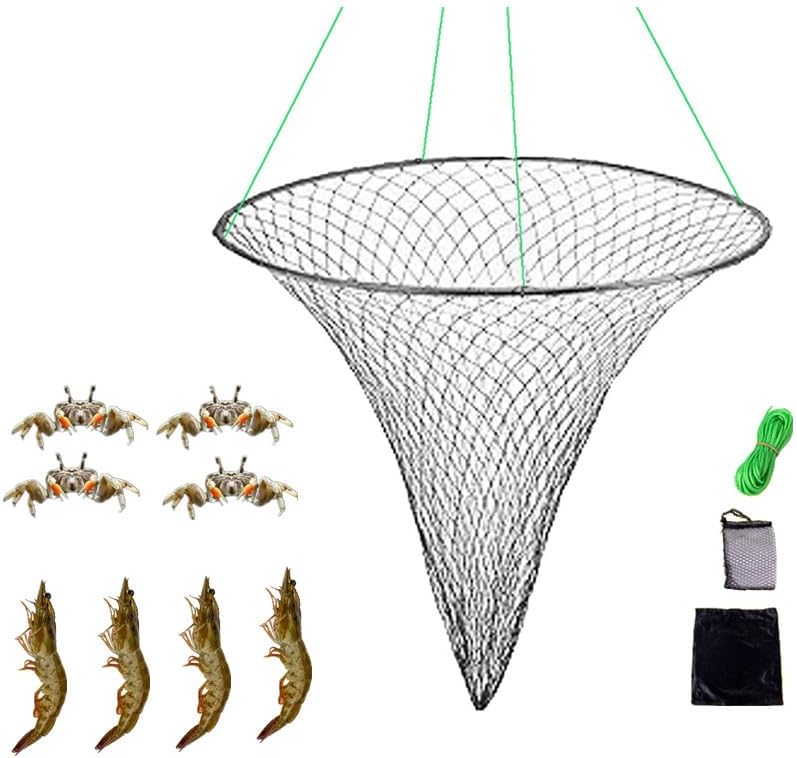 Shrimp Cage Trap,  Fishing Cast Net, Casting Net for Bait Fish, Casting Nets with Large Mesh Design,Bait Trap Fish Fishing Net, Daily Use for Ships