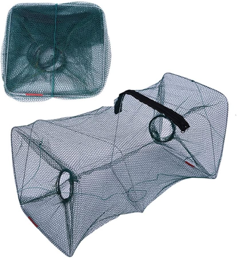 Bait Traps Fishing Nets, Foldable Casting Bait Traps Cage Baits Cast Mesh Trap for Fishes Shrimp  Crayfish Crab Fishing Supplies Tool