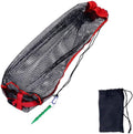 Fish Protection Mesh Bags, Drawstring Catch Landing Net, Fishing Bait Bag Live Bait Net Basket Drawstring Net Bag Cage for Fishing
