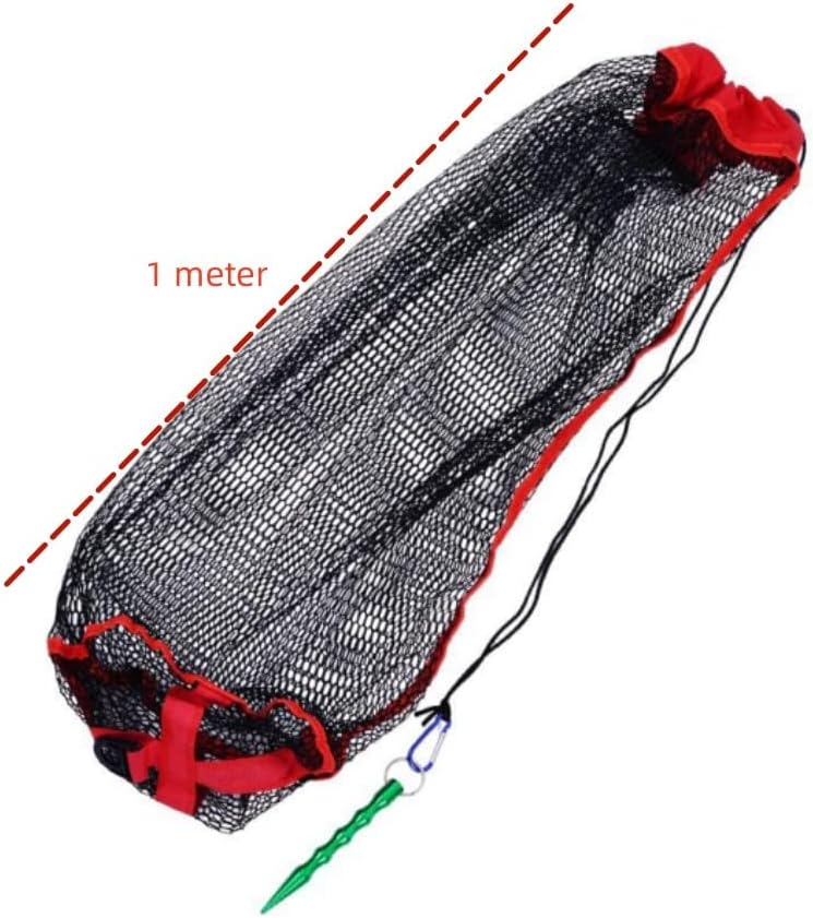 Fish Protection Mesh Bags, Drawstring Catch Landing Net, Fishing Bait Bag Live Bait Net Basket Drawstring Net Bag Cage for Fishing