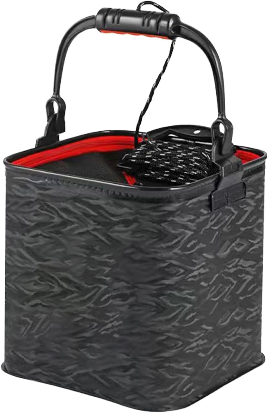 Folding Fishing Bucket - Fishing Buckets Fishing Bag with 6-Meter Water Rope,Stable Fish Protection Bucket, Wash Basin Fish Bait Bucket for Camping, Fishing, Travelling, Outdoor Gardening