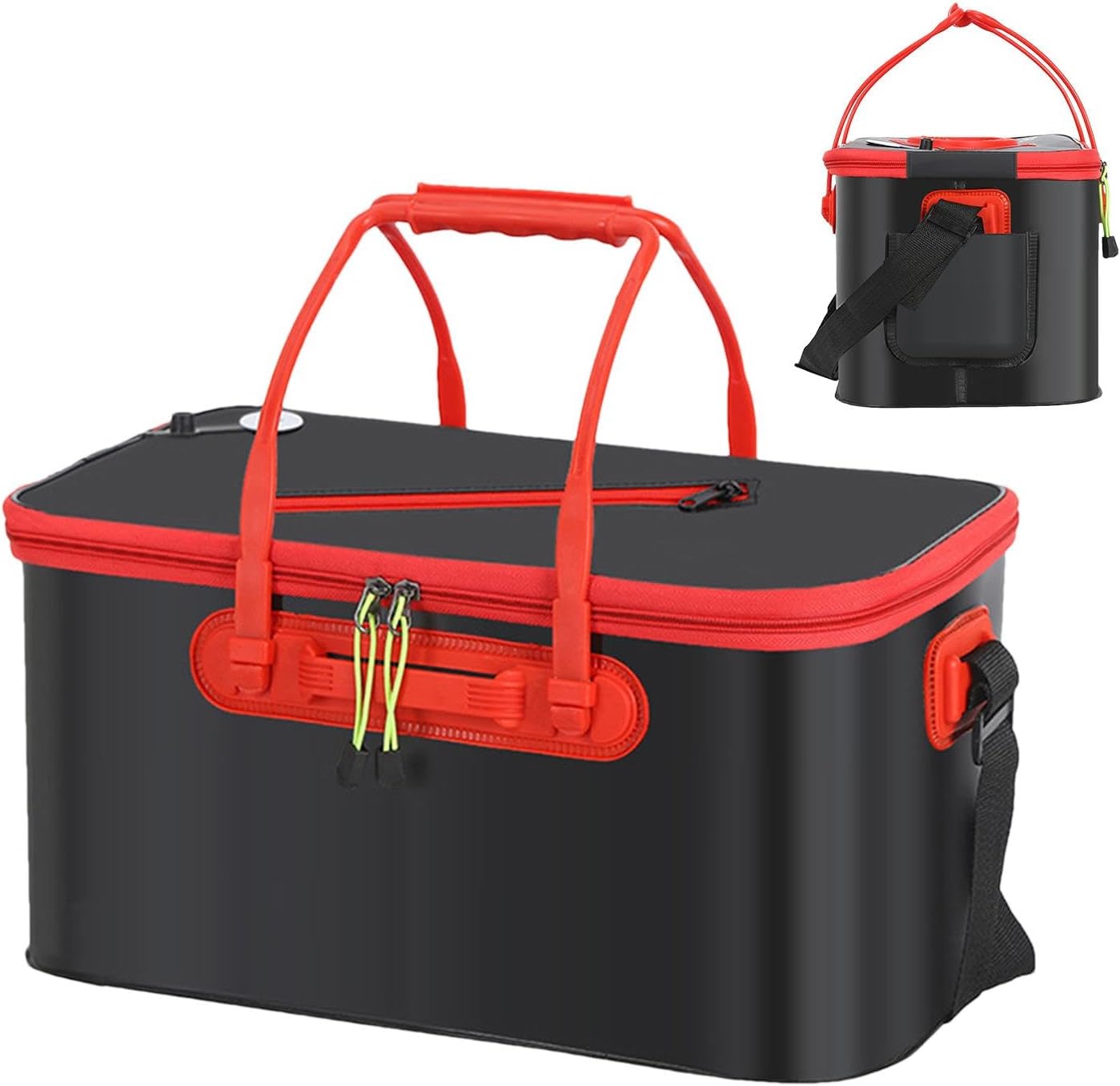 Fish Bucket for Caught Fish, Foldable Fishing Bucket, Multifunctional Fish Protection Bucket for Storing Live Fish and Fresh Fish Bait, Outdoor Camping EVA Fishing Bag