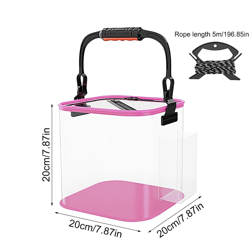 Water Bucket, Live Bait Container, Folding Fishing Bucket, Portable Eva Fishing Container, Fishing Bait Bucket with Rope,  Bucket Water Resistant, Fish Live Container, Fishing Accessories
