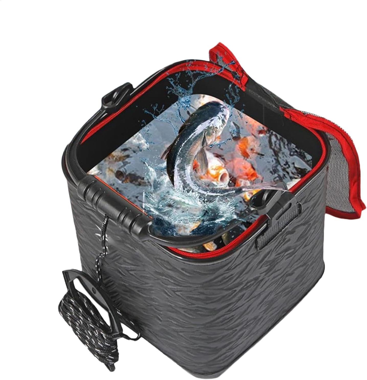 Fishing Buckets for Fish | 13L Fishing Bag Water Bucket with 6-Meter Water Rope,Stable Fish Protection Bucket, Wash Basin Fish Bait Bucket for Camping, Fishing, Travelling, Outdoor Gardening