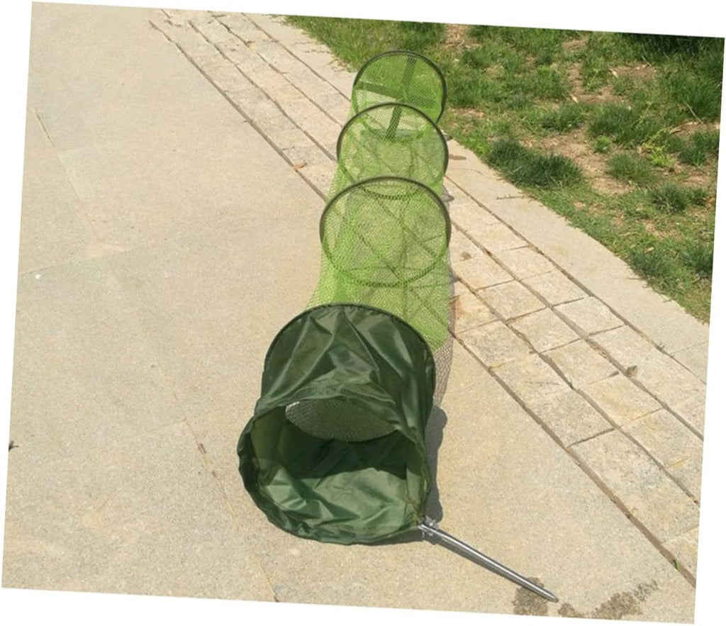 2pcs Foldable Fishing net Fish Protector Portable Fish Protection net Landing Bait net mesh net Foldable Fish net Crawfish Bait Fishing baits Folding net Fishnet Set Pearlescent