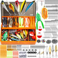353/404 PCS Fishing Lures, Upgrade Fishing Tackle Box with Tackle Included, Crankbaits, Hooks, Weights, Other Accessories, Fishing Lure Bait Gear Equipment Kit Gift for Men Freshwater Bass