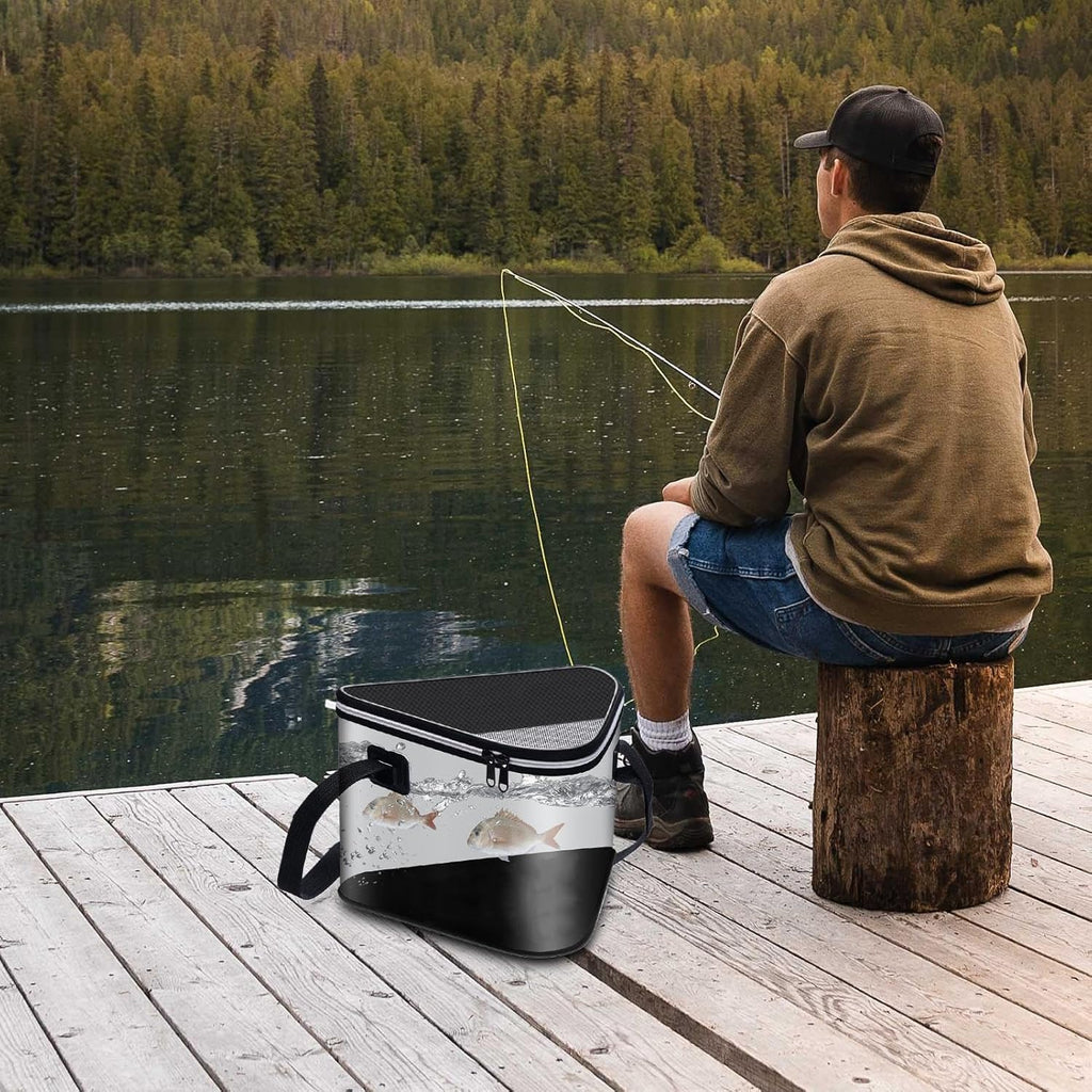 Lightweight Fish Container, Fishing Bait Storage, Live Fish Bucket, Bass Fishing Bucket, Kayak Fishing Container, Trout Fishing Bucket, Wading Fishing Bucket, Portable Live Bait Bucket