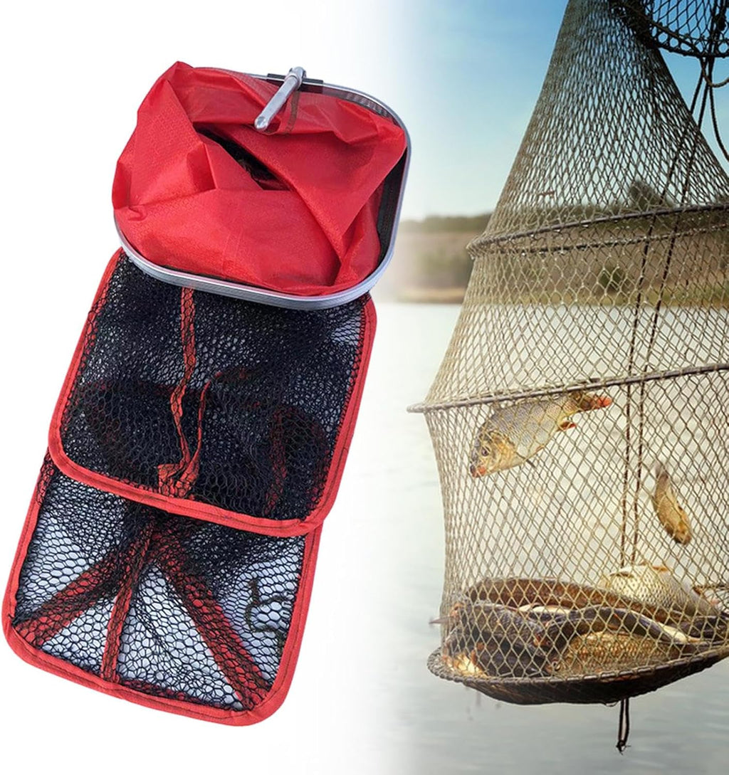 Generic Fish Protection Net, Multi-purpose Folding Fish Cage, Fishing Bucket for Outdoor Fishing