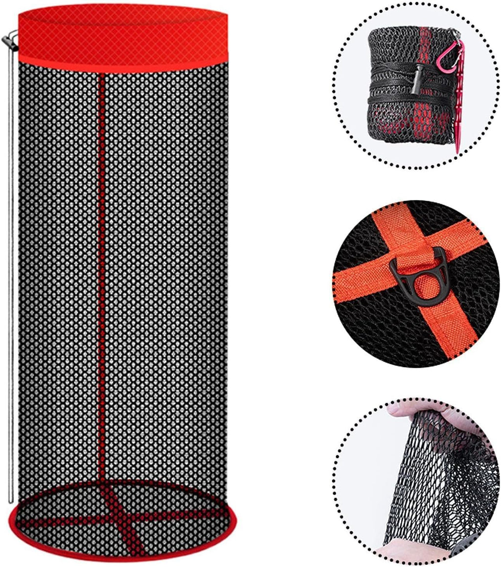 Fish Protection Net Fishing Cage Floating Fishing Basket Fishing Net Pocket for Accessories